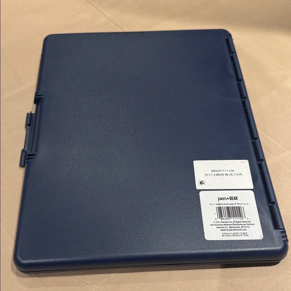 Navy Blue Plastic Clipboard with Metal Clip